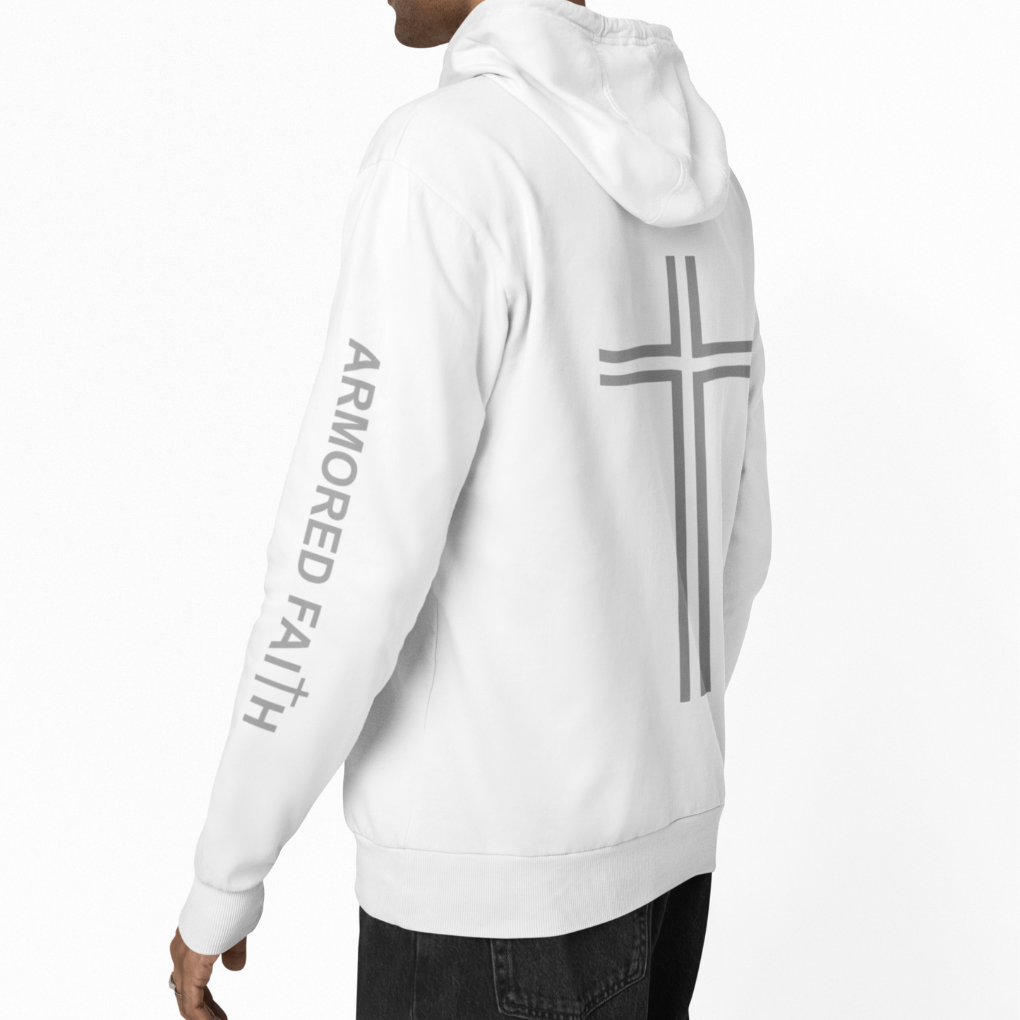 Official Armored Faith White Hoodie