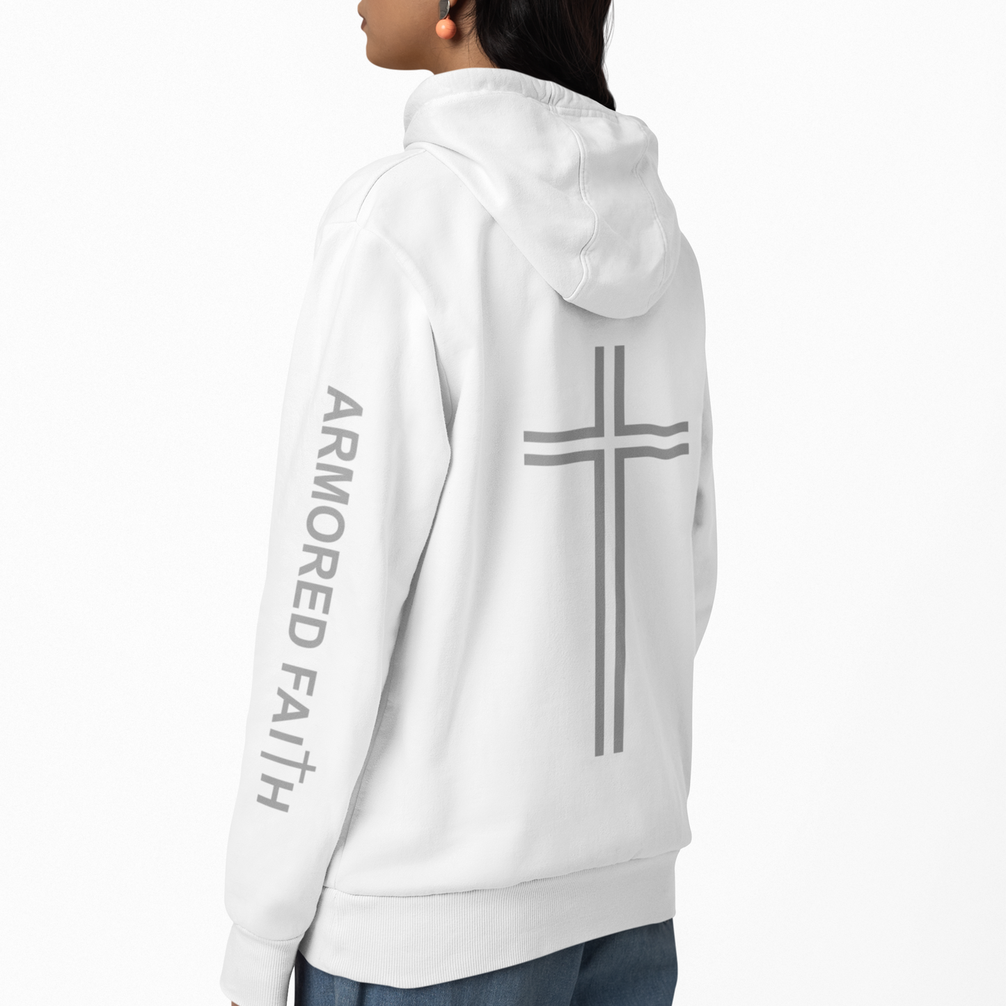 Official Armored Faith White Hoodie