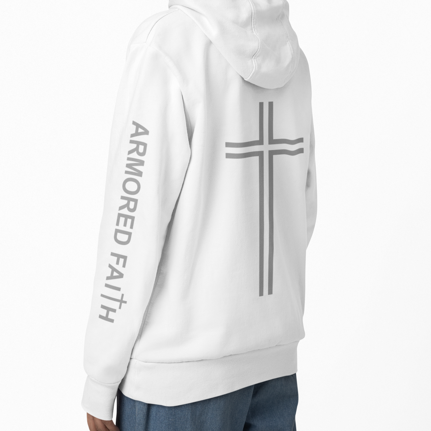 Official Armored Faith White Hoodie