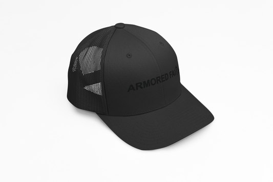 Armored Faith Blackout Trucker Cap